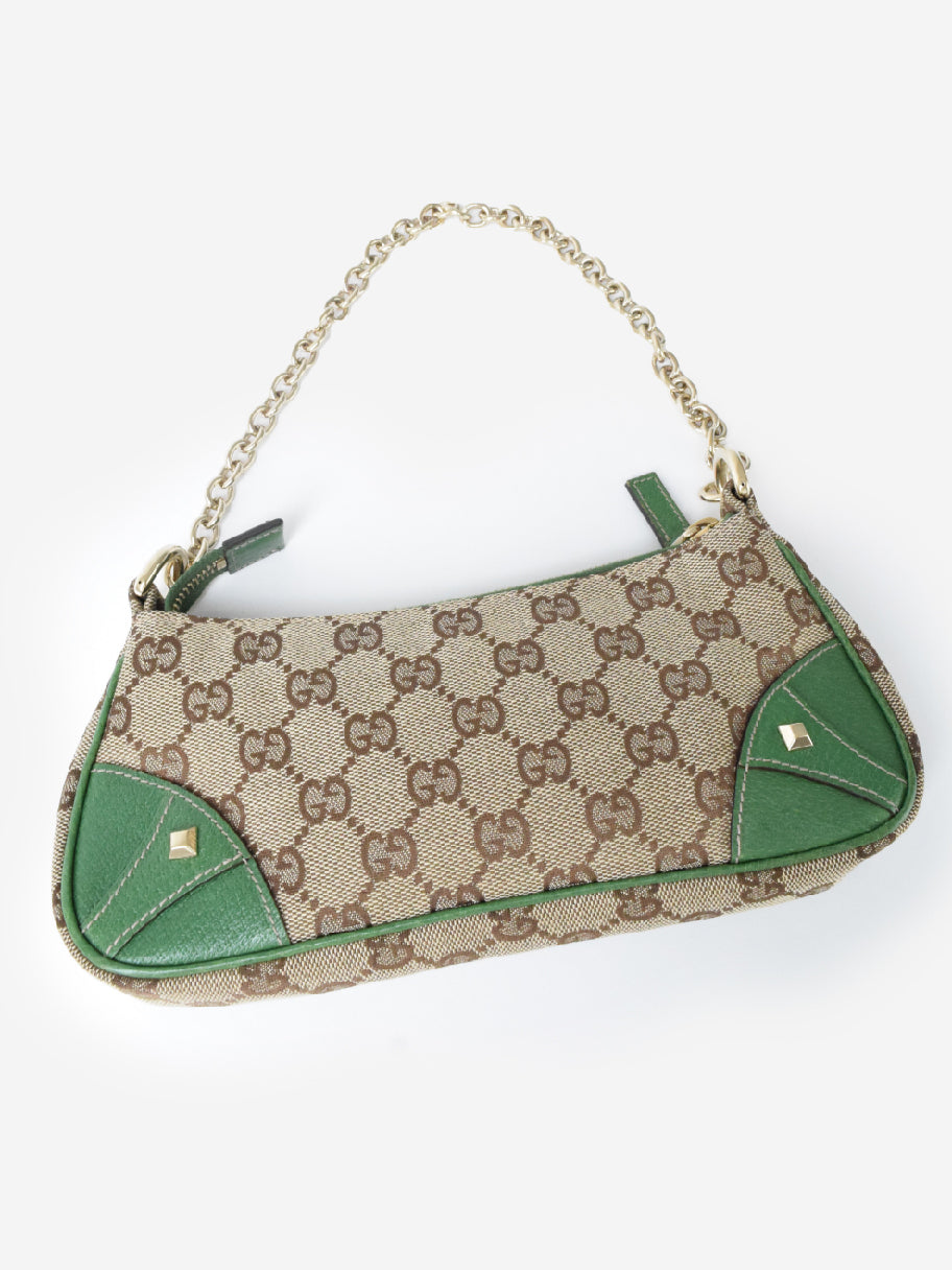 Gucci Monogram Chain Pochette Green