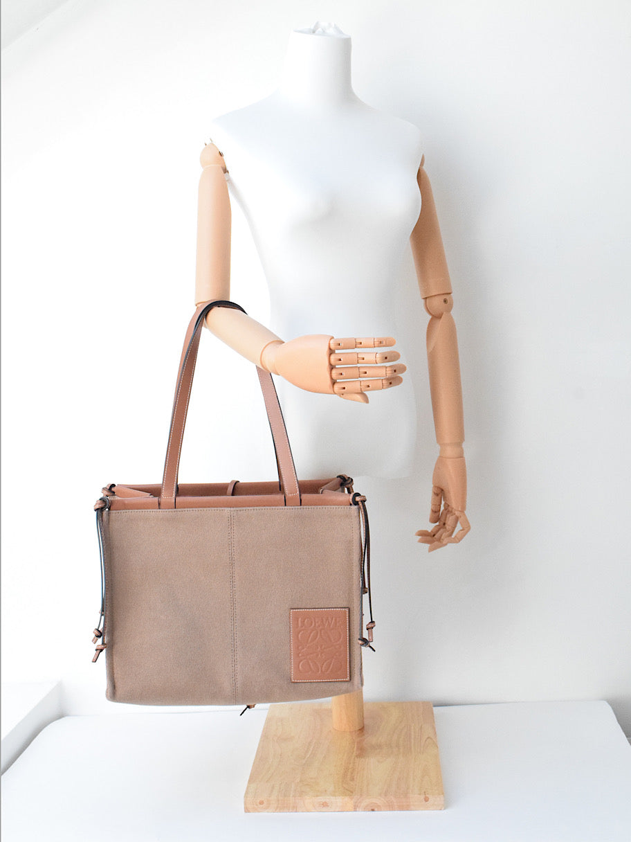 Loewe Beige Cushion Tote Bag REVIVED