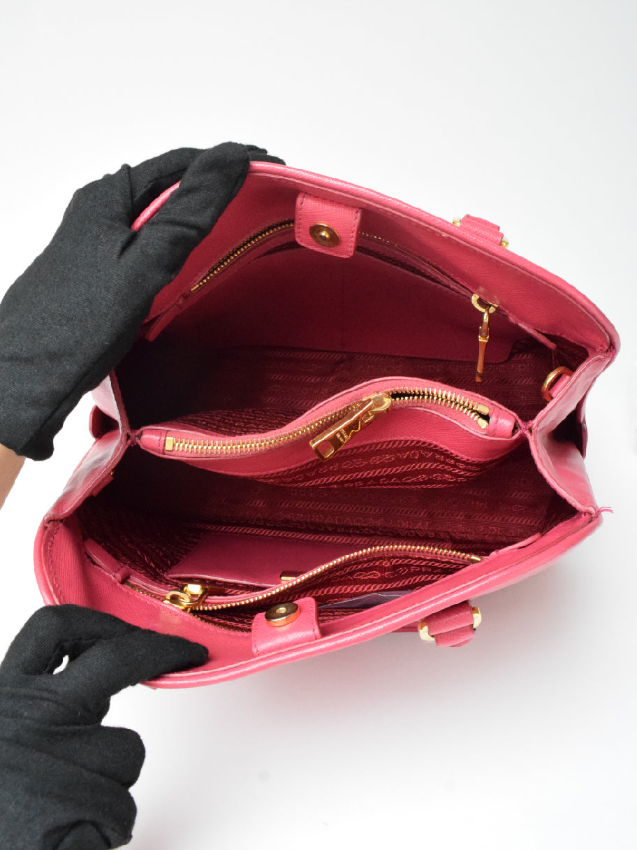 Prada Saffiano Leather Pink Handbag