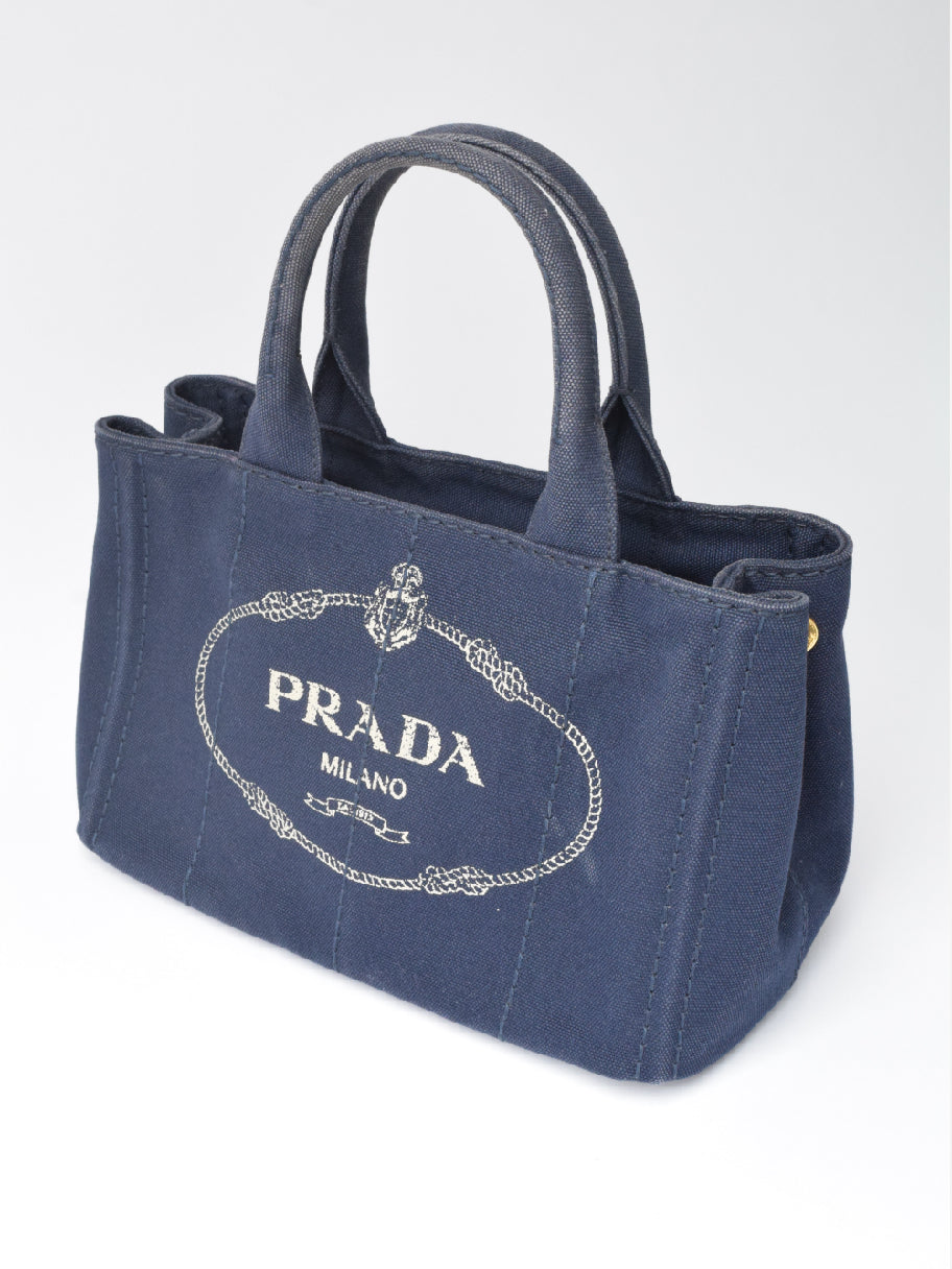 Prada Canapa Navy Canvas