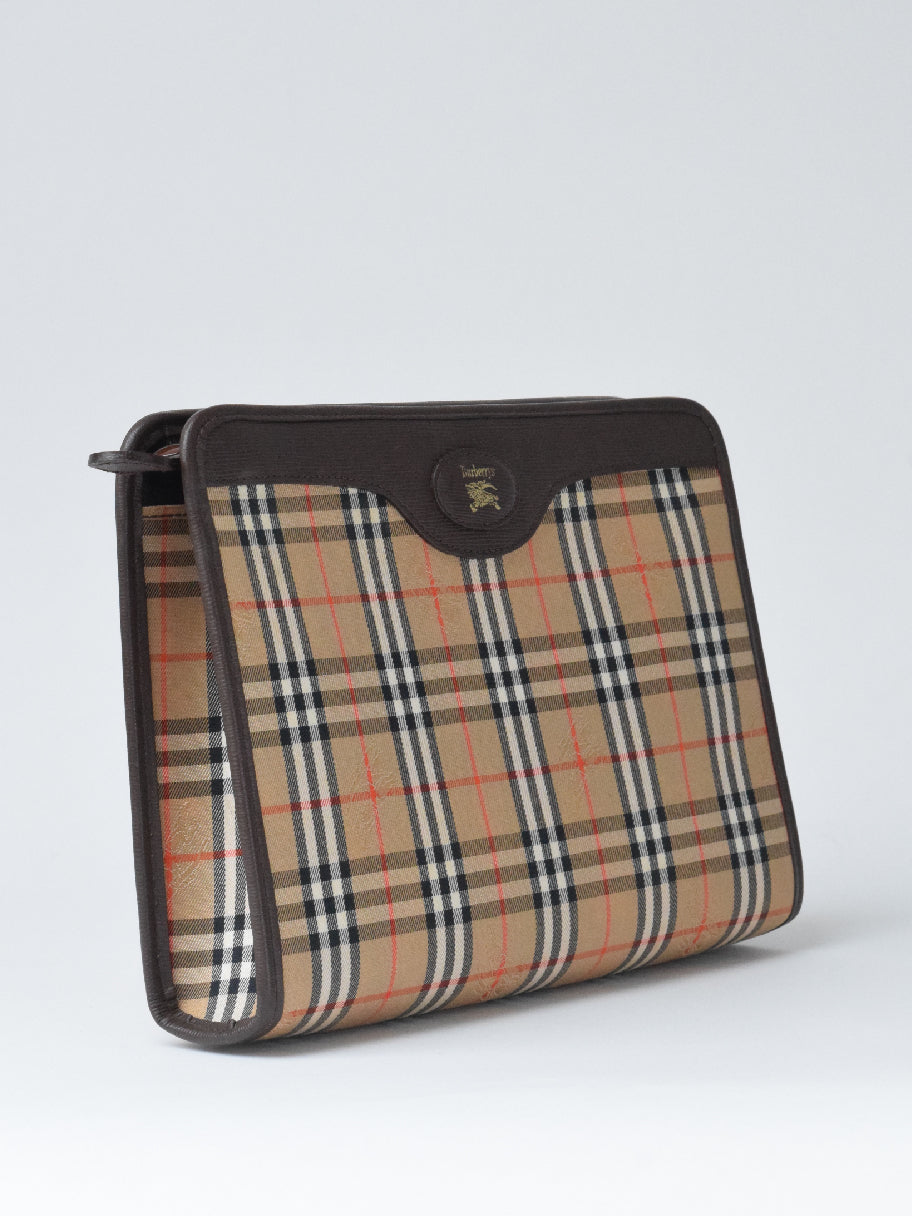 Burberry Printed Canvas Clutch Bag