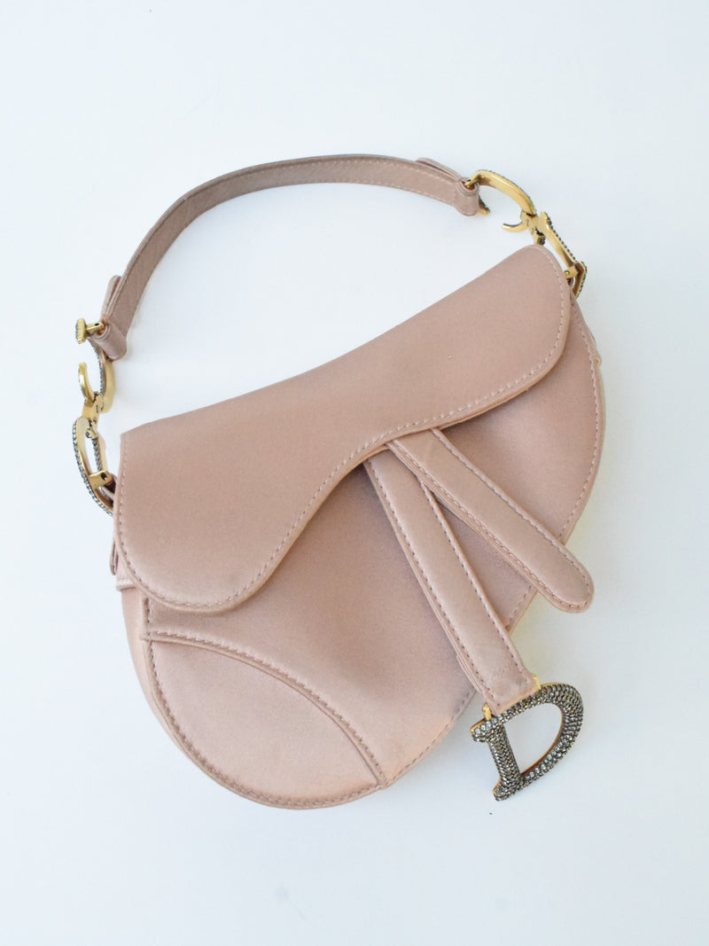 Christian Dior Swaorski Mini Saddle Bag