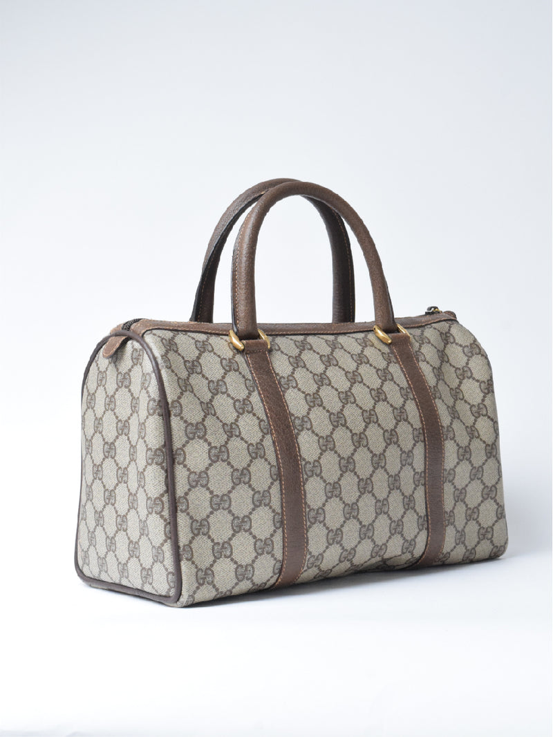 Gucci Canvas Boston Bag Beige