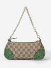 Gucci Monogram Chain Pochette Green