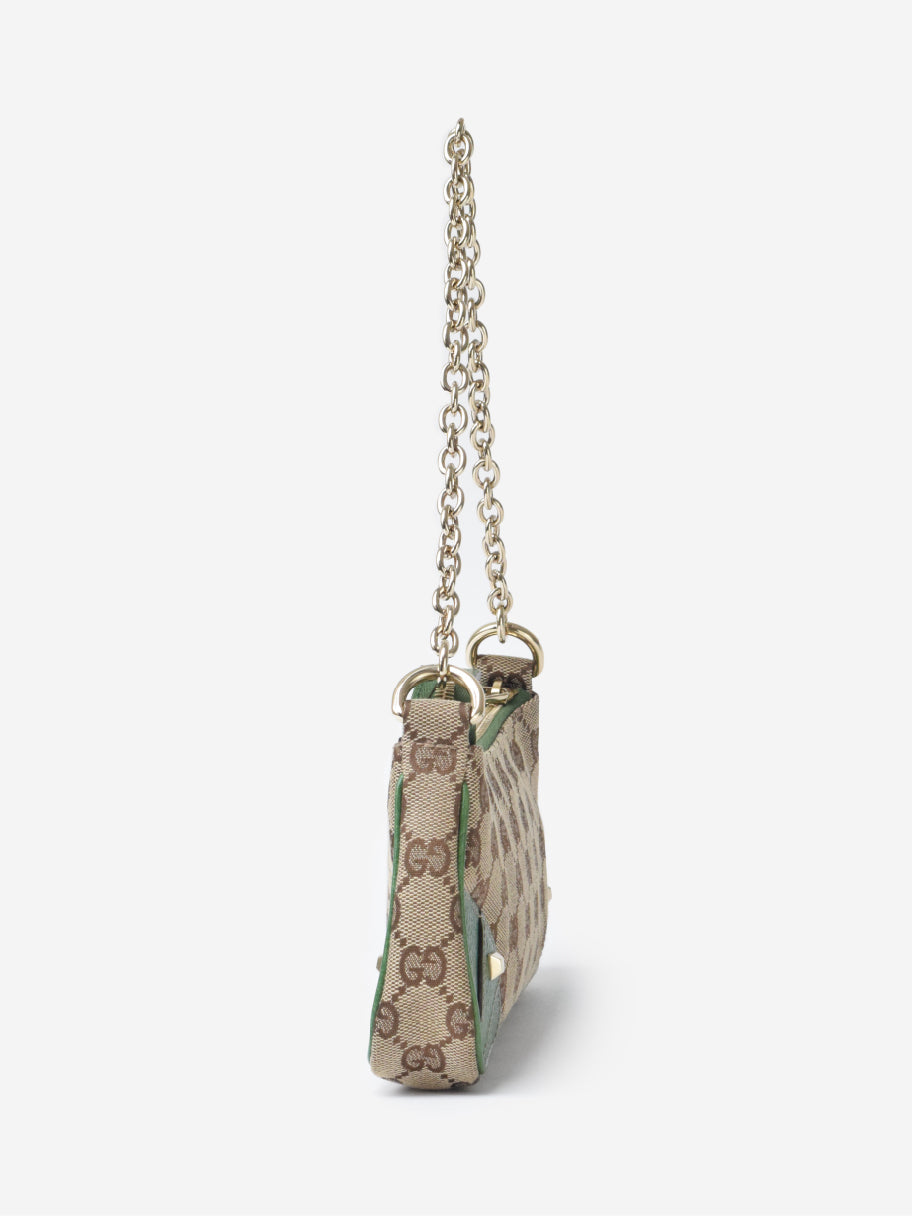 Gucci Monogram Chain Pochette Green